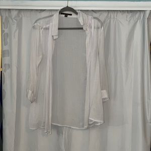 Sheer white cover up